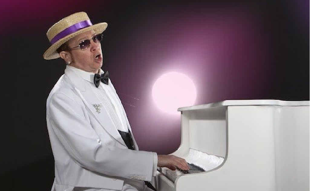TRIBUTE: Brenton Edgecombe as Elton John appearing in the Rocket Man show at the PEC next week.