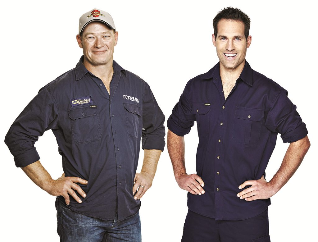 THE BLOCK: Foreman Keith Schleiger and Foreboy Dan Reilly. THE BLOCK: Foreman Keith Schleiger and Foreboy Dan Reilly.