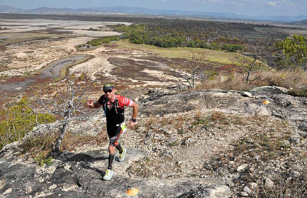BIT HILLY: Dave Morris climbing Mount Marlow. Photo: Contributed BIT HILLY: Dave Morris climbing Mount Marlow. Photo: Contributed
