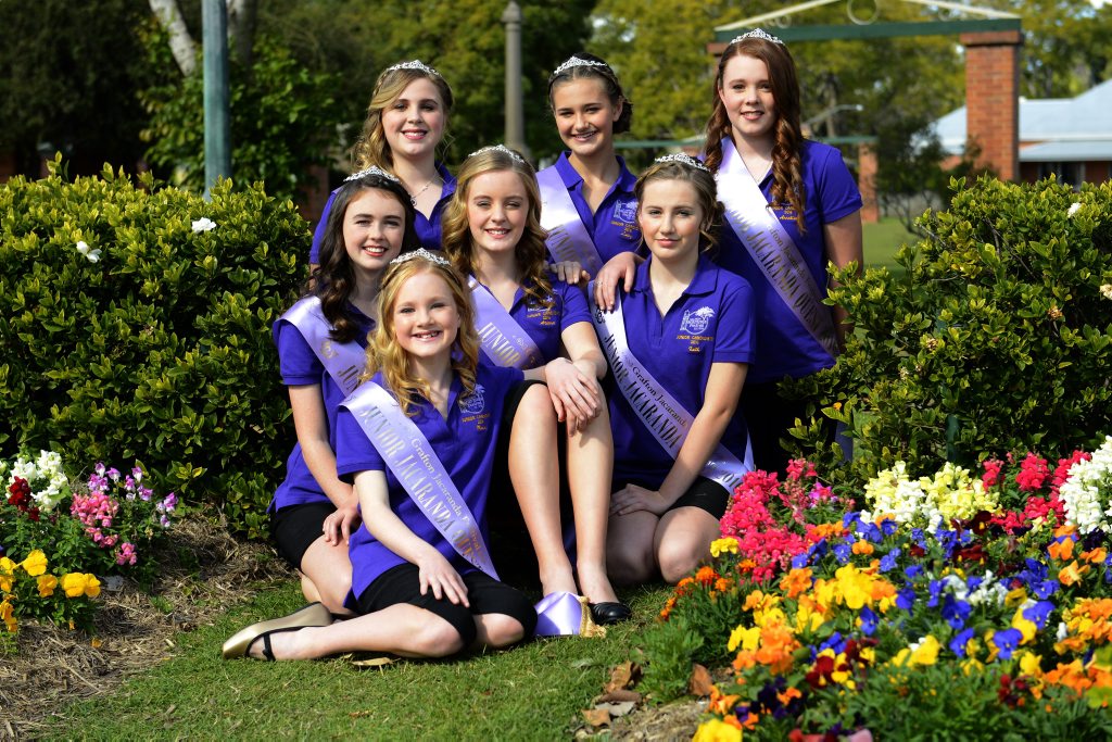 2016 Junior Jacaranda Princess candidates (back row from left) Chloe Hallam, Lucy Hackett, Annelise. (middle row from left) Kate Smith, Ariana Smajster and Faith Sullivan. (Front row) Maeve Dougherty. 2016 Junior Jacaranda Princess candidates (back row from left) Chloe Hallam, Lucy Hackett, Annelise. (middle row from left) Kate Smith, Ariana Smajster and Faith Sullivan. (Front row) Maeve Dougherty.
