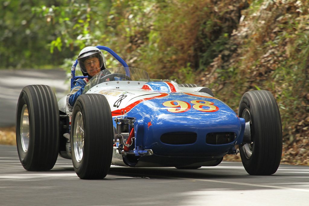 INCREDIBLE MIX: From road registered cars through to this giant 5.7-litre 1959 Watson Indy Roadster, the Noosa Hill Climb always offers an incredible array of racing machinery. Photo: Trapnell Creations INCREDIBLE MIX: From road registered cars through to this giant 5.7-litre 1959 Watson Indy Roadster, the Noosa Hill Climb always offers an incredible array of racing machinery. Photo: Trapnell Creations