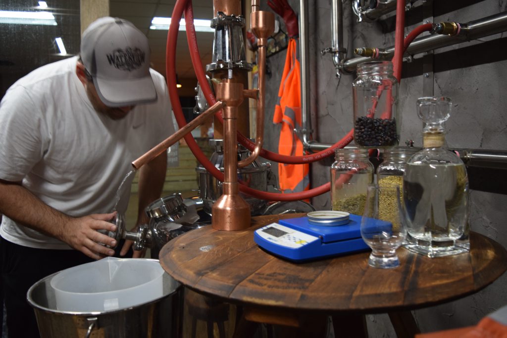 LOCAL FLAVOUR: Matthew Drane with a new batch of Waterview Heart and Soul gin. Photo: Eliza Goetze / NewsMail LOCAL FLAVOUR: Matthew Drane with a new batch of Waterview Heart and Soul gin. Photo: Eliza Goetze / NewsMail