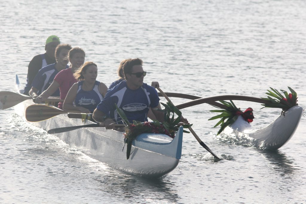 Outrigger Whitsunday on the water for the inagural Outrigger Challenge. Photo Peter Carruthers / Whitsunday Times