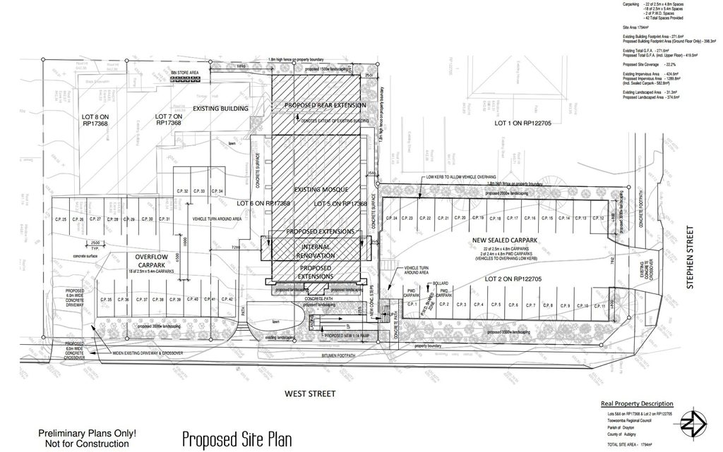 Plans for the Garden City Mosque which were submitted to Toowoomba Regional Council for approval. Photo Contributed Plans for the Garden City Mosque which were submitted to Toowoomba Regional Council for approval. Photo Contributed