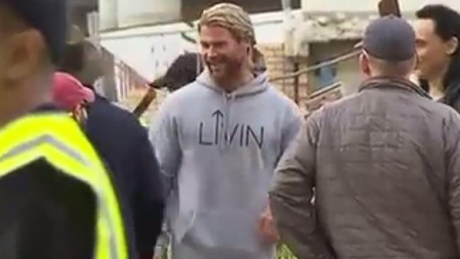 Chris Hemsworth’s choice of jumper has seen sales for an Australian charity soar. Picture: Sunrise Chris Hemsworth’s choice of jumper has seen sales for an Australian charity soar. Picture: Sunrise