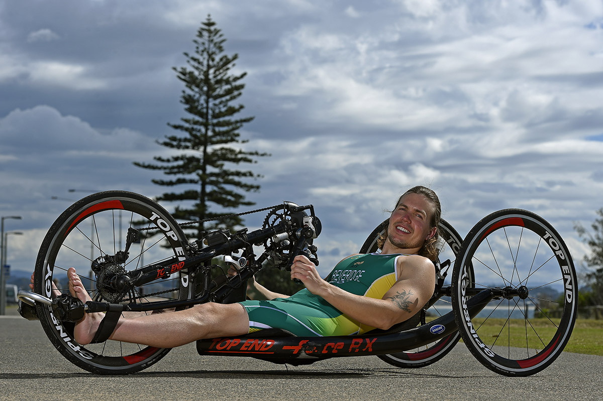 Nic Beveridge at Coolangatta Surf Club following the announcement of the paratriathlon team to compete in Rio. Photo courtesy Australian Paralympic Committee. Nic Beveridge at Coolangatta Surf Club following the announcement of the paratriathlon team to compete in Rio. Photo courtesy Australian Paralympic Committee.