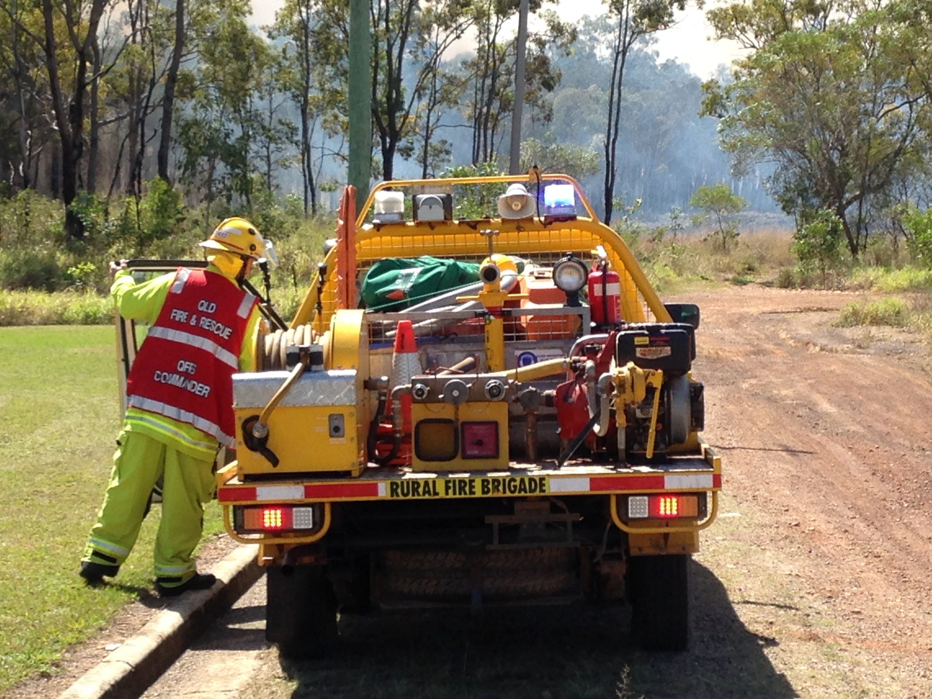 Bushfire near Aldridge State High School. Bushfire near Aldridge State High School.