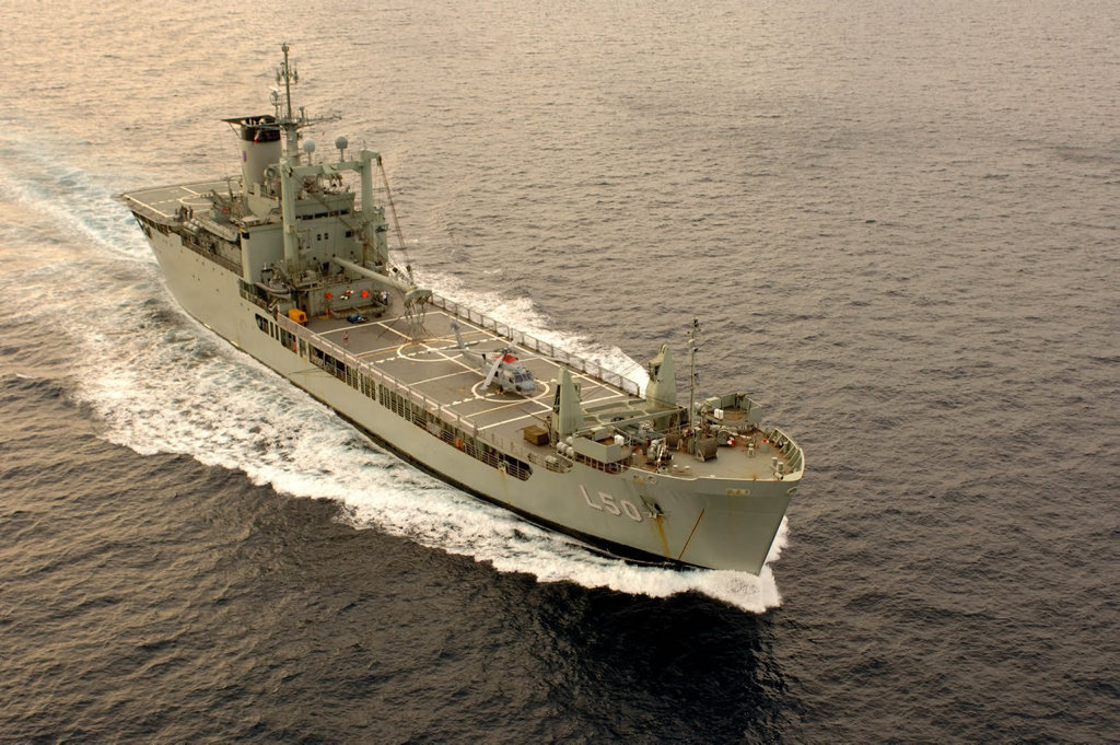 HMAS Tobruk at sea.Photo: contributed HMAS Tobruk at sea.Photo: contributed