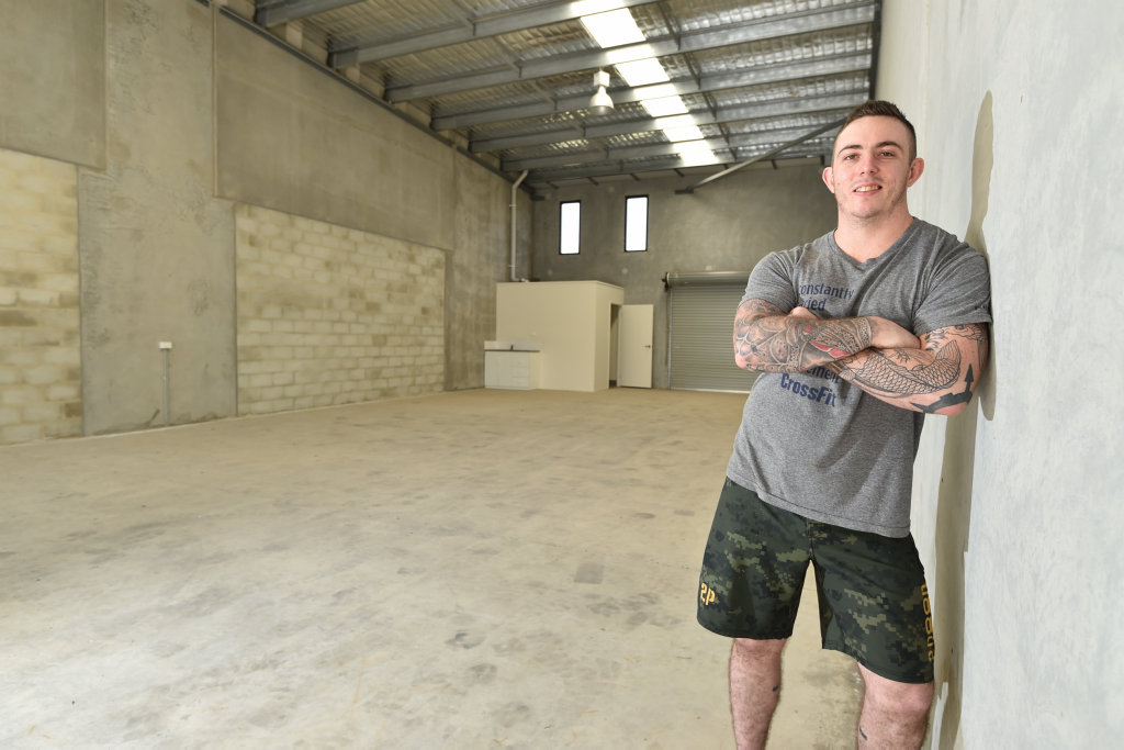 Rob Attenborough opening the doors on a new crossfit business in Maryborough. Rob Attenborough opening the doors on a new crossfit business in Maryborough.