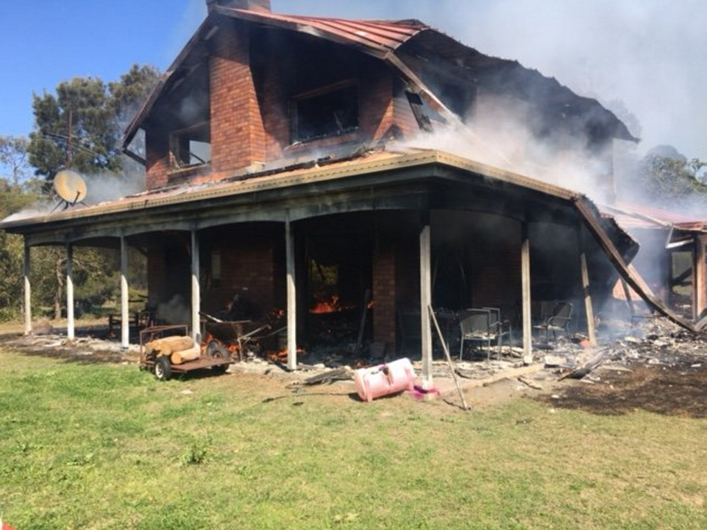Kelvin Turner's home on Turners Rd has been destroyed in a fire police believe was deliberately lit. PHOTO: 7 News Toowoomba Kelvin Turner's home on Turners Rd has been destroyed in a fire police believe was deliberately lit. PHOTO: 7 News Toowoomba