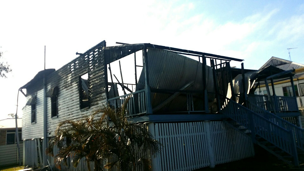 The remains of a Maryborough St house after a fire torn through on September 10. Photo Braden Krebs The remains of a Maryborough St house after a fire torn through on September 10. Photo Braden Krebs