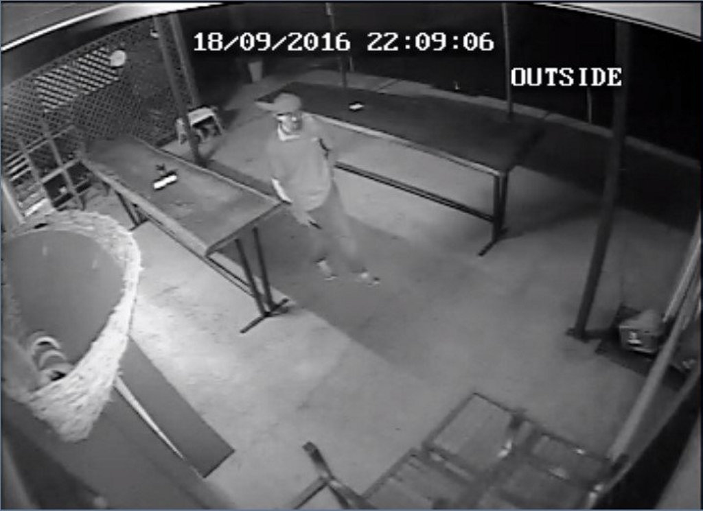 Gladstone Police are looking for this man who broke into the Mount Larcom Bowls Club, Mount Larcom State School and Mount Larcom Community Pool. Gladstone Police are looking for this man who broke into the Mount Larcom Bowls Club, Mount Larcom State School and Mount Larcom Community Pool.