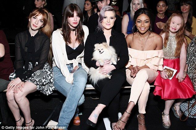 Madeline Stuart rose to fame and was once again a star at New York Fashion Week, sitting among friends - Kelly Osborne, Bonang Matheba, Derek Warburton, and Victor Cruz, Madeline Stuart rose to fame and was once again a star at New York Fashion Week, sitting among friends - Kelly Osborne, Bonang Matheba, Derek Warburton, and Victor Cruz,