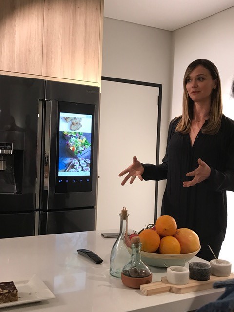 Nutritionist Jacqueline Alwill, of Brown Paper Bag fame, talks about some of her favourite features of the Samsung Family Hub smart fridge. Nutritionist Jacqueline Alwill, of Brown Paper Bag fame, talks about some of her favourite features of the Samsung Family Hub smart fridge.