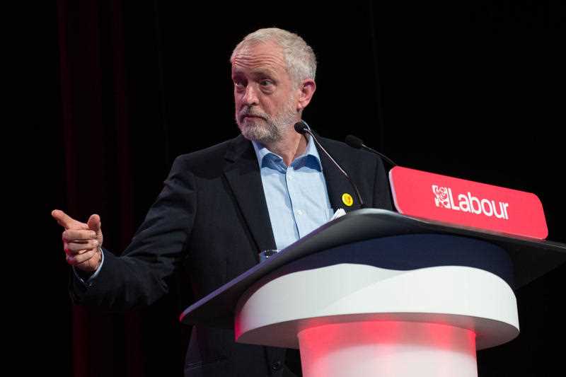 Newly re-elected opposition Labour Party leader Jeremy Corbyn speaks during the Labour women's conference in Liverpool a day ahead of the Party's annual conference, Saturday Sept. 24, 2016. Newly re-elected opposition Labour Party leader Jeremy Corbyn speaks during the Labour women's conference in Liverpool a day ahead of the Party's annual conference, Saturday Sept. 24, 2016.