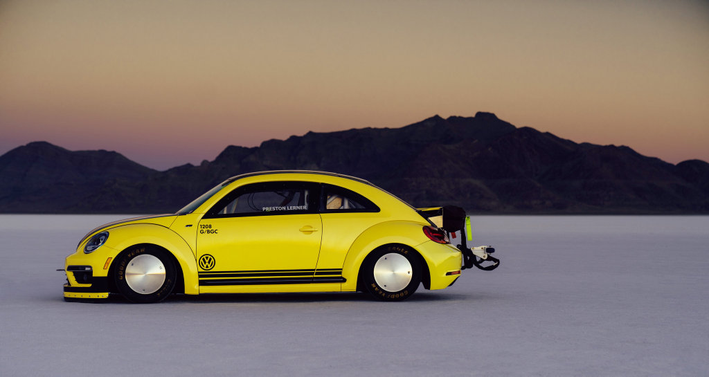 VW Beetle LSR managed 328kmh at Great Salt Lake in Bonneville, Utah (USA).Photo: Contributed VW Beetle LSR managed 328kmh at Great Salt Lake in Bonneville, Utah (USA).Photo: Contributed