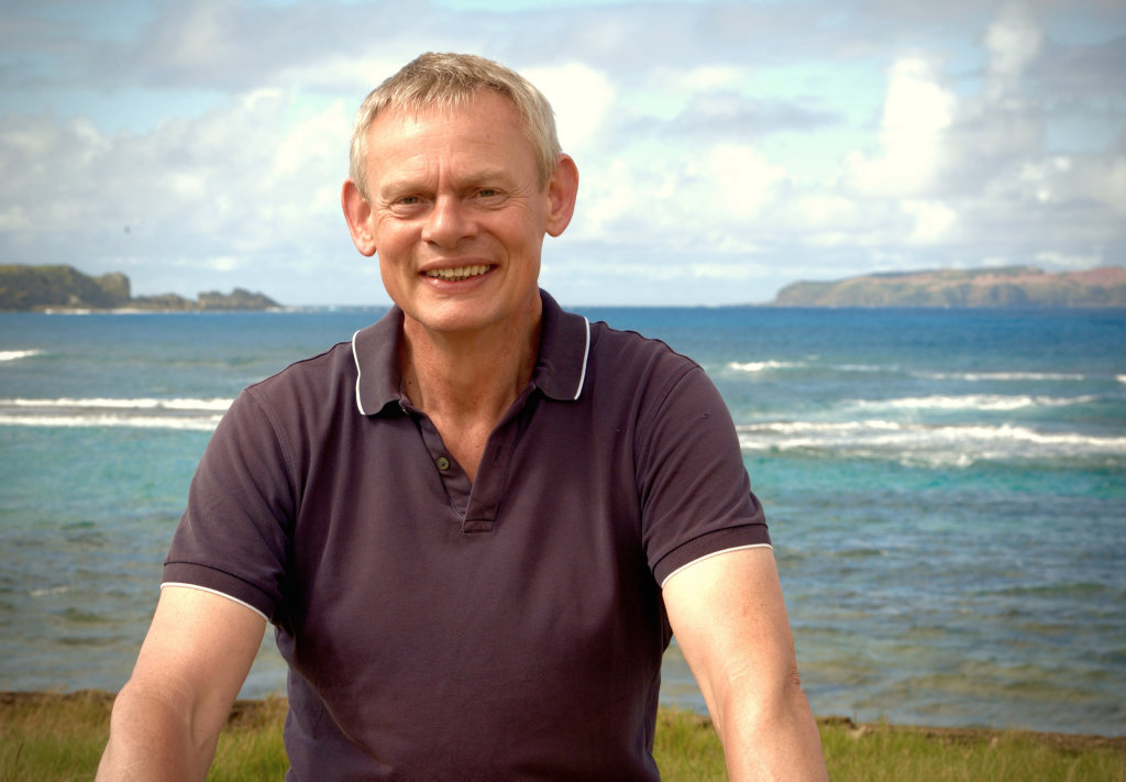 Martin Clunes pictured on Norfolk Island in a scene from the TV series Martin Clunes: Islands of Australia. Martin Clunes pictured on Norfolk Island in a scene from the TV series Martin Clunes: Islands of Australia.