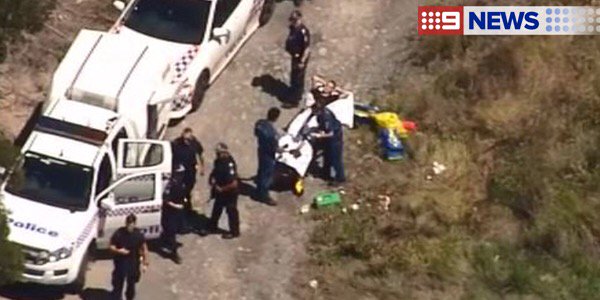 The scene of the Kingston shooting. Image: Channel 9 / Twitter The scene of the Kingston shooting. Image: Channel 9 / Twitter