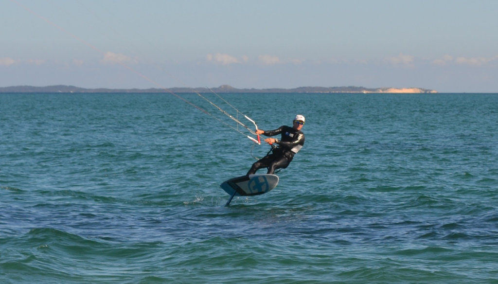 The Bachelorette contestant Ryan Palk pictured kite foiling in Western Australia. Supplied by Channel 10. The Bachelorette contestant Ryan Palk pictured kite foiling in Western Australia. Supplied by Channel 10.