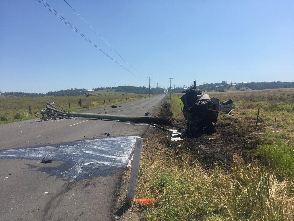 CRASH: A man believed to have been in his late 20s, from Hervey Bay, has died after hitting a power pole on the corner of Mags Hill Rd and Main St in Nikenbah. CRASH: A man believed to have been in his late 20s, from Hervey Bay, has died after hitting a power pole on the corner of Mags Hill Rd and Main St in Nikenbah.