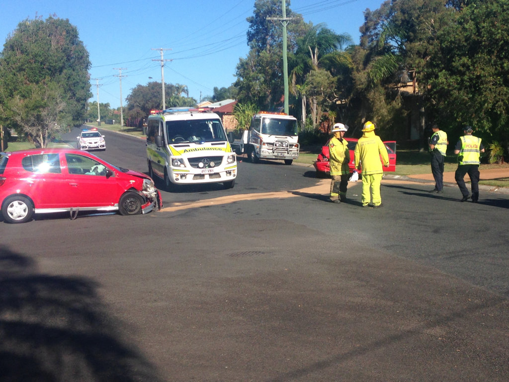 EMERGENCY: A mother and an infant have been taken to hospital after a crash in Urangan. EMERGENCY: A mother and an infant have been taken to hospital after a crash in Urangan.