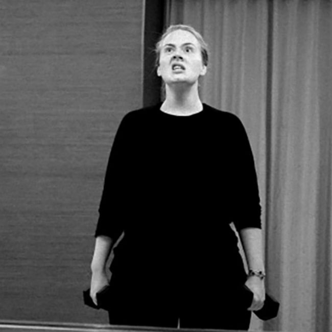 Adele shared this image of her gym workout Adele shared this image of her gym workout