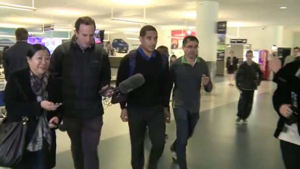 All Blacks player Aaron Smith arrives at Dunedin Airport All Blacks player Aaron Smith arrives at Dunedin Airport