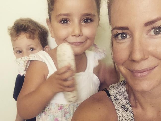 Brisbane mother Sally Faulkner with her children. Brisbane mother Sally Faulkner with her children.
