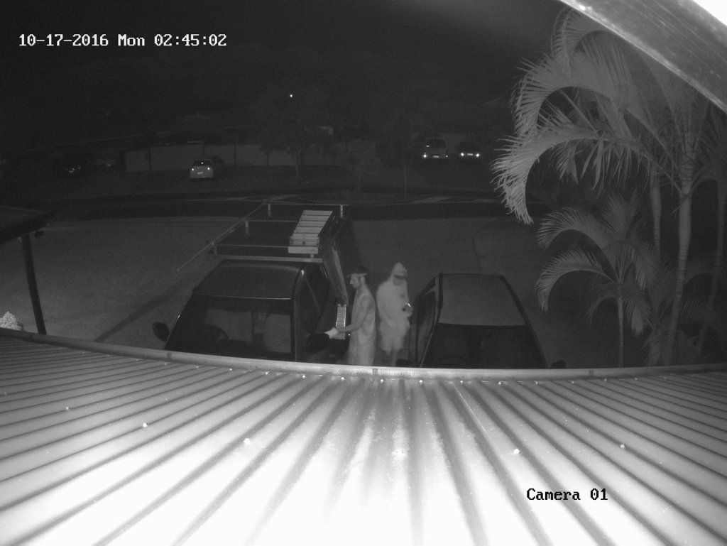 A Little Mountain man captured CCTV images of two men breaking into a car at a Springs Drive address early in the morning of October 17.
