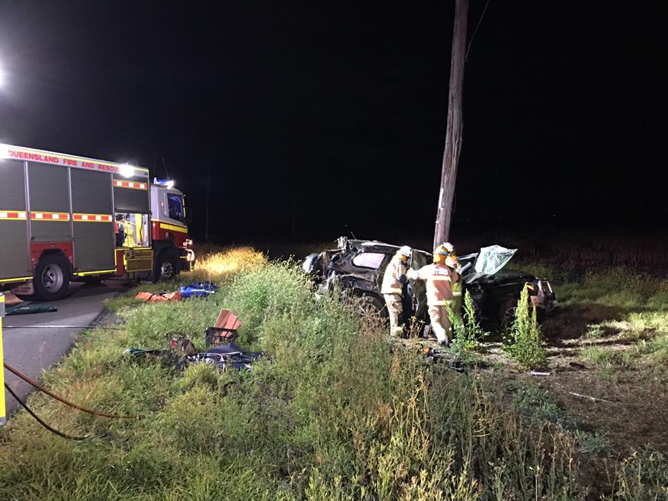 The scene of the fatal crash. Photo: Win News Toowoomba The scene of the fatal crash. Photo: Win News Toowoomba