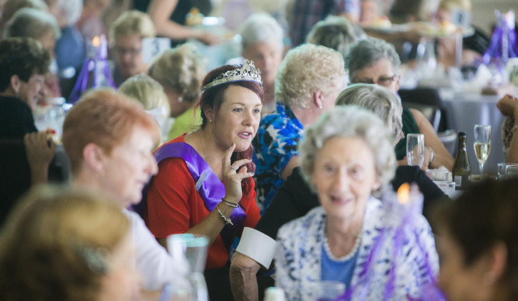Jacaranda Queen Emily Causley gets in among the large crowd at the Inner Wheel lunch at the Grafton Golf Club. Photo Adam Hourigan / The Daily Examiner Jacaranda Queen Emily Causley gets in among the large crowd at the Inner Wheel lunch at the Grafton Golf Club. Photo Adam Hourigan / The Daily Examiner