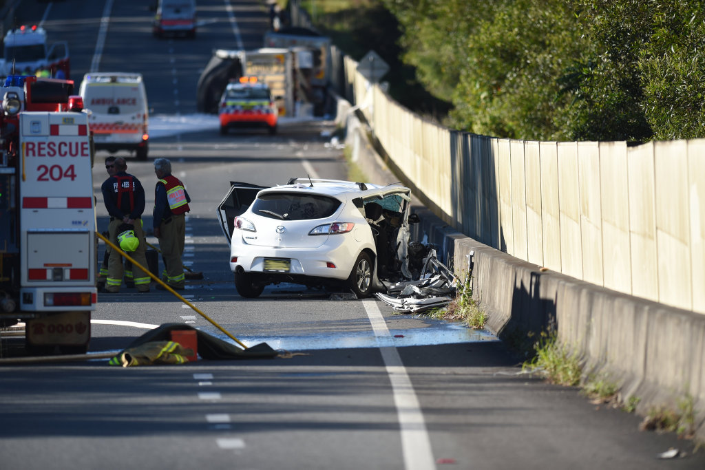 A two vehicle accident on the Bruxner Highway between Alstonville and Wollongbar. A two vehicle accident on the Bruxner Highway between Alstonville and Wollongbar.