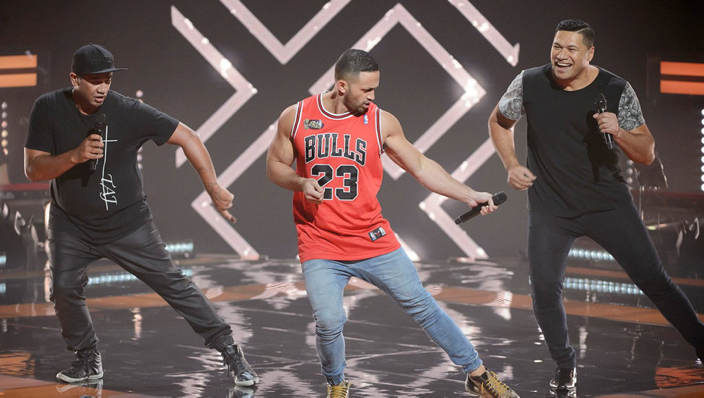 The Koi Boys pictured during their audition on The Voice. The Koi Boys pictured during their audition on The Voice.