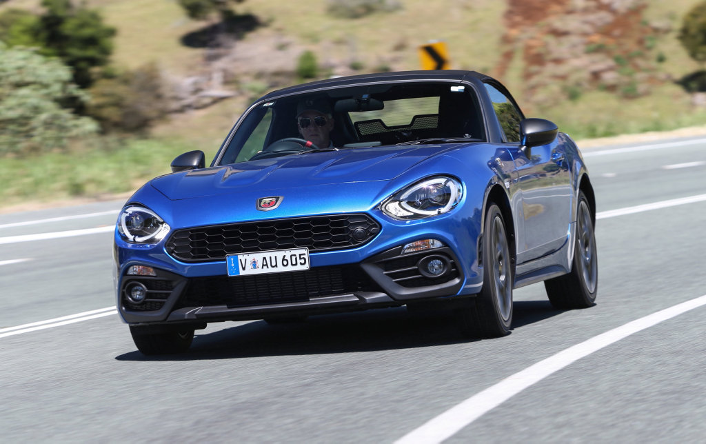 LOOK OUT MX-5: No Fiat 124 Spider for Australia so we're stuck with this: the hot Abarth version. Poor us... LOOK OUT MX-5: No Fiat 124 Spider for Australia so we're stuck with this: the hot Abarth version. Poor us...