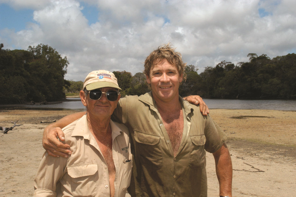 Bob Irwin with his son Steve. Bob Irwin with his son Steve.