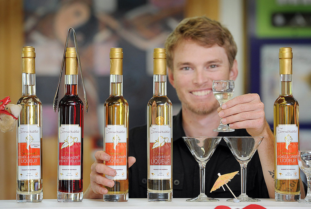 David Pool from Lychee Divine with some of the lychee liqueur's that can be sampled at Relish. Photo: Alistair Brightman / Fraser Coast Chronicle David Pool from Lychee Divine with some of the lychee liqueur's that can be sampled at Relish. Photo: Alistair Brightman / Fraser Coast Chronicle