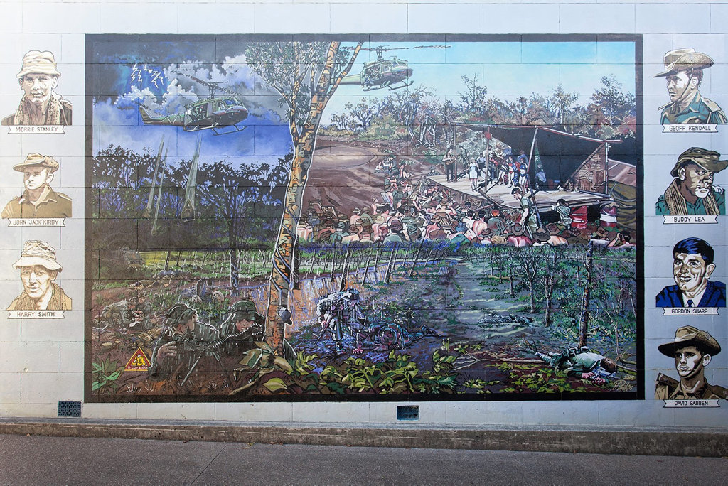 PRESERVED: The latest Maryborough mural is dedicated to veterans of the Battle of Long Tan. PRESERVED: The latest Maryborough mural is dedicated to veterans of the Battle of Long Tan.