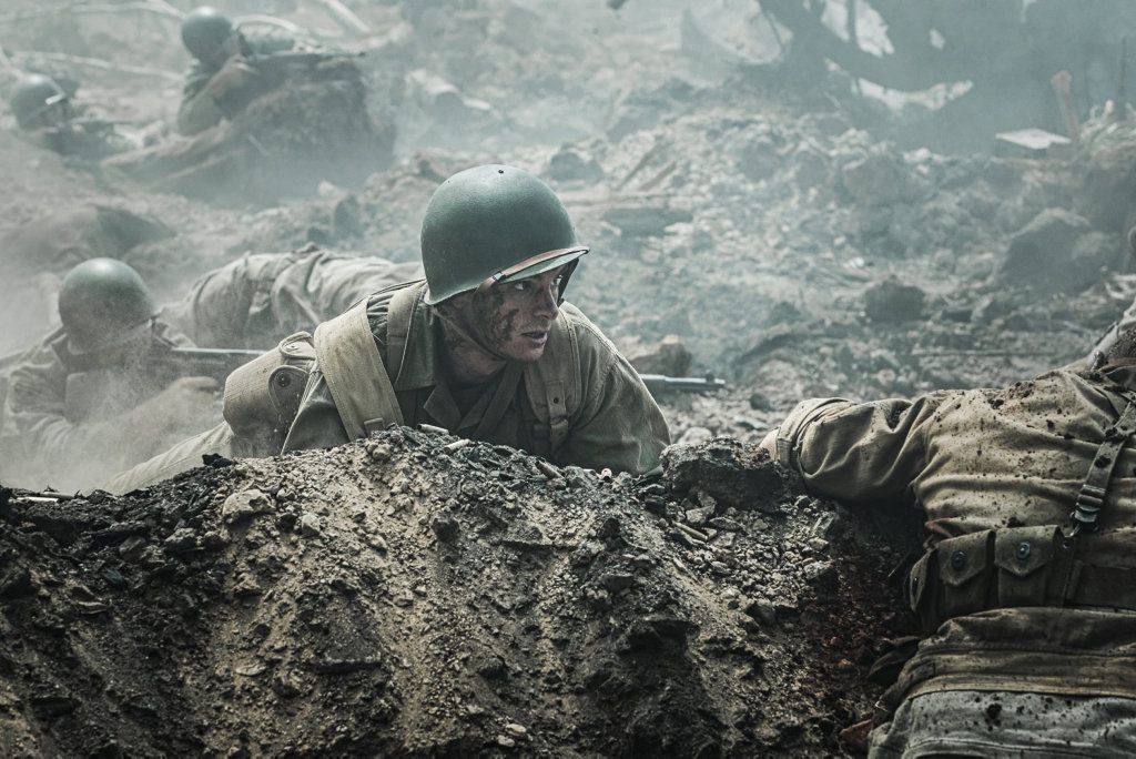 Andrew Garfield in a scene from the movie Hacksaw Ridge. Andrew Garfield in a scene from the movie Hacksaw Ridge.