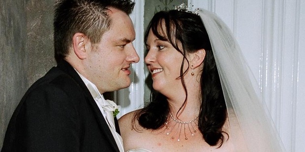 It wasn't until Deborah Crofts went through her wedding snaps that she realised the spot above her right breast was the first sign. Photo / Supplied It wasn't until Deborah Crofts went through her wedding snaps that she realised the spot above her right breast was the first sign. Photo / Supplied