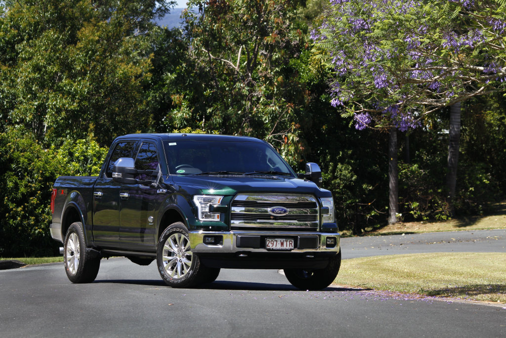 GREEN GIANT: Harrison F-Trucks converted Ford F-150 King Ranch uses a 3.5-litre V6 turbo petrol engine and can tow 4000kg. GREEN GIANT: Harrison F-Trucks converted Ford F-150 King Ranch uses a 3.5-litre V6 turbo petrol engine and can tow 4000kg.
