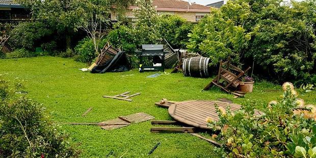 Damage at an Ohope Beach property. Photo/Ohope Volunteer Fire Brigade Damage at an Ohope Beach property. Photo/Ohope Volunteer Fire Brigade