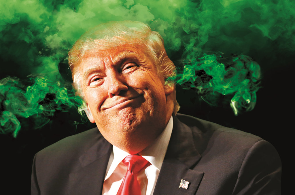 Great clouds of obnoxious smug billow from President-elect Donald Trump's winning ears. Ladies and gentlemen: The leader of the free world. (Photo digitally altered) Great clouds of obnoxious smug billow from President-elect Donald Trump's winning ears. Ladies and gentlemen: The leader of the free world. (Photo digitally altered)