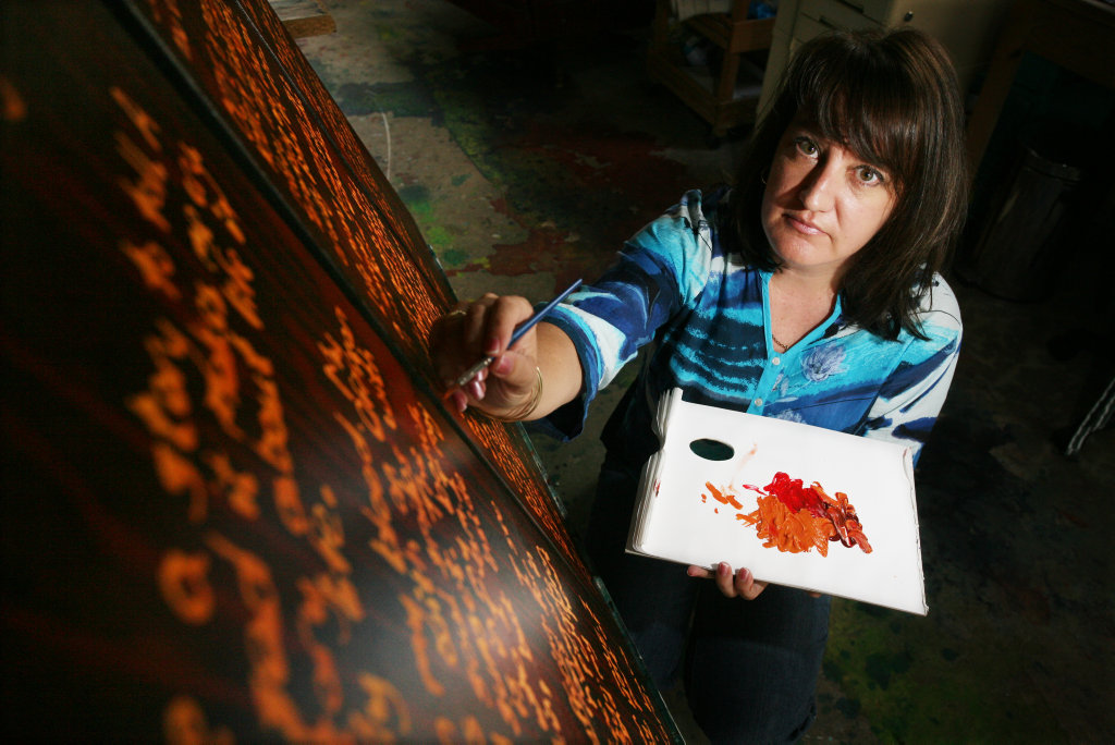 Artist Meloney Steyl has painted a number of pieces that depict the turmultous nature of life in many Africian states. FILE PHOTO Artist Meloney Steyl has painted a number of pieces that depict the turmultous nature of life in many Africian states. FILE PHOTO
