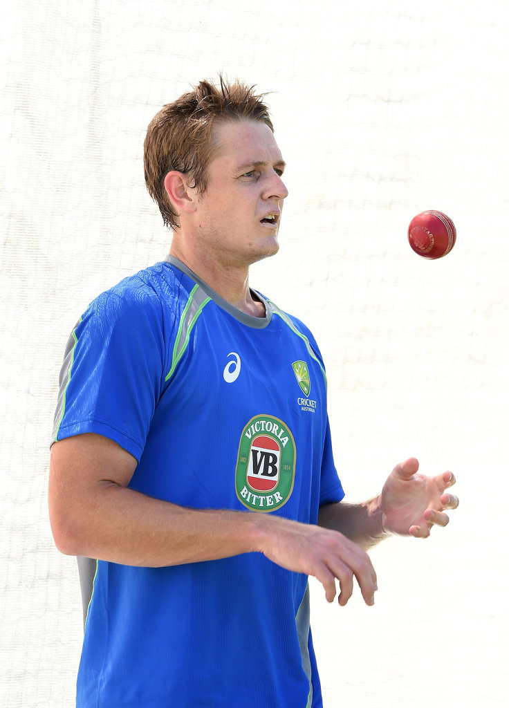 Joe Mennie looks on during the Australian team training session at the Western Australia Cricket Ground (WACA) in Perth, Tuesday, Nov.1, 2016. Australia play South Africa in the first of three Tests on Thursday. (AAP Image/Dave Hunt) NO ARCHIVING Joe Mennie looks on during the Australian team training session at the Western Australia Cricket Ground (WACA) in Perth, Tuesday, Nov.1, 2016. Australia play South Africa in the first of three Tests on Thursday. (AAP Image/Dave Hunt) NO ARCHIVING