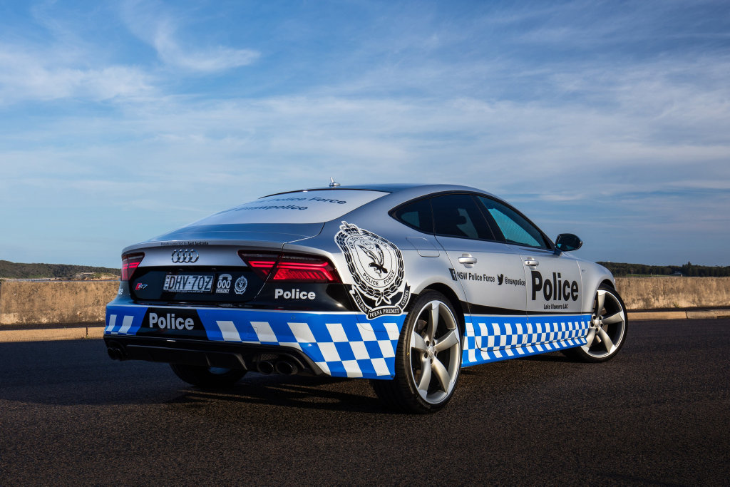 Audi S7 Sportback of the Lake Illawarra Local Area Command region of the NSW Police. Audi S7 Sportback of the Lake Illawarra Local Area Command region of the NSW Police.