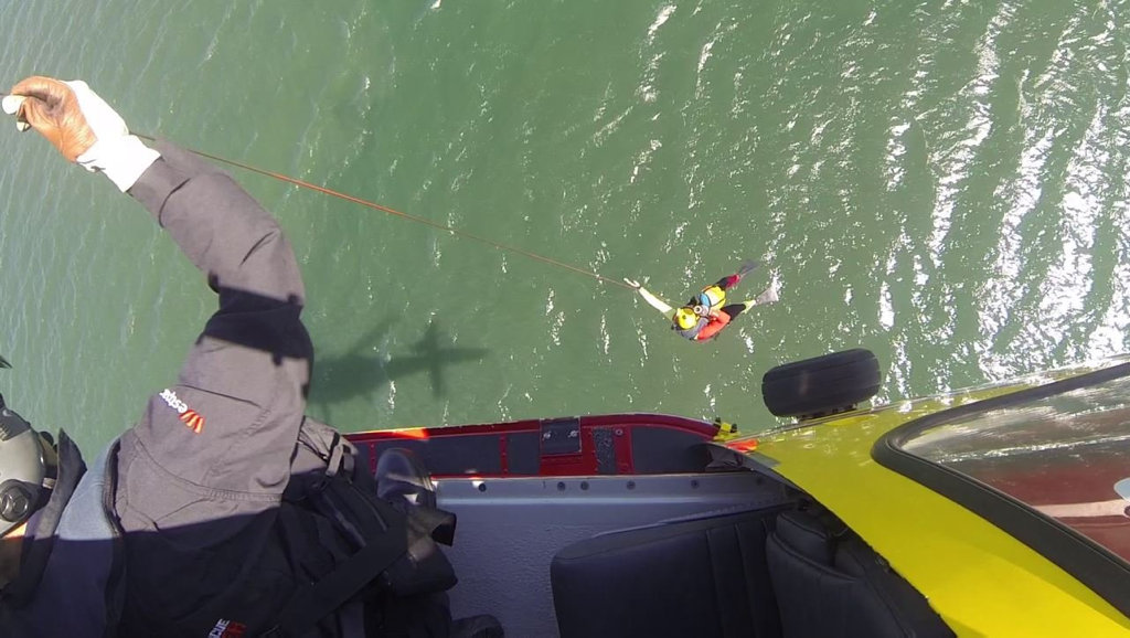 Westpac Life Saver Helicopter crews responded to reports of a man who fell of a vessel this morning at around 9.30am. Westpac Life Saver Helicopter crews responded to reports of a man who fell of a vessel this morning at around 9.30am.