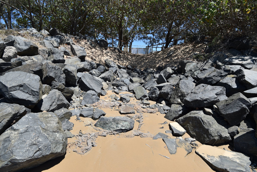 Erosion at Shelly Beach - access to beach has been cordoned off. Erosion at Shelly Beach - access to beach has been cordoned off.