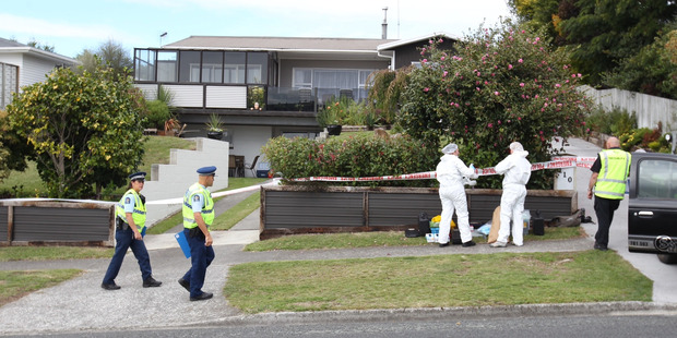 Police and investigators at the house in Elizabeth St in Tauhara, Taupo, where Katrina Drummond was killed on April 14. Photo / Alan Gibson Police and investigators at the house in Elizabeth St in Tauhara, Taupo, where Katrina Drummond was killed on April 14. Photo / Alan Gibson