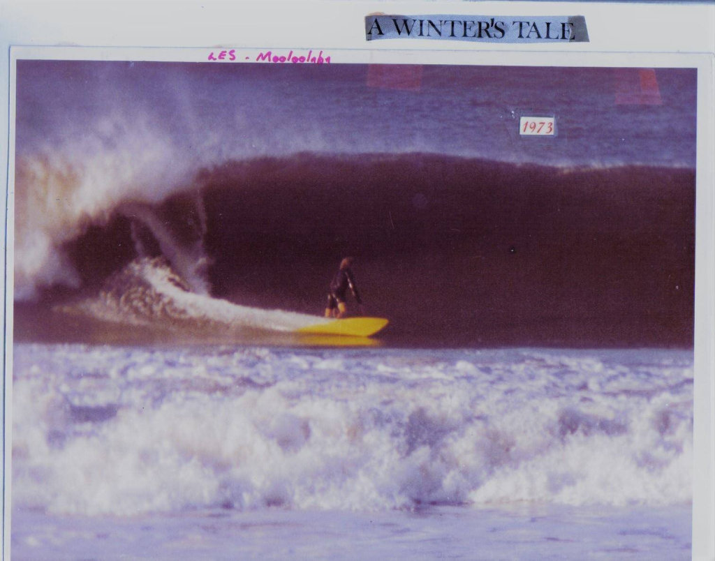 Former Sunshine Coast surfer Les Norish goes left at Mooloolaba in 1973. Former Sunshine Coast surfer Les Norish goes left at Mooloolaba in 1973.
