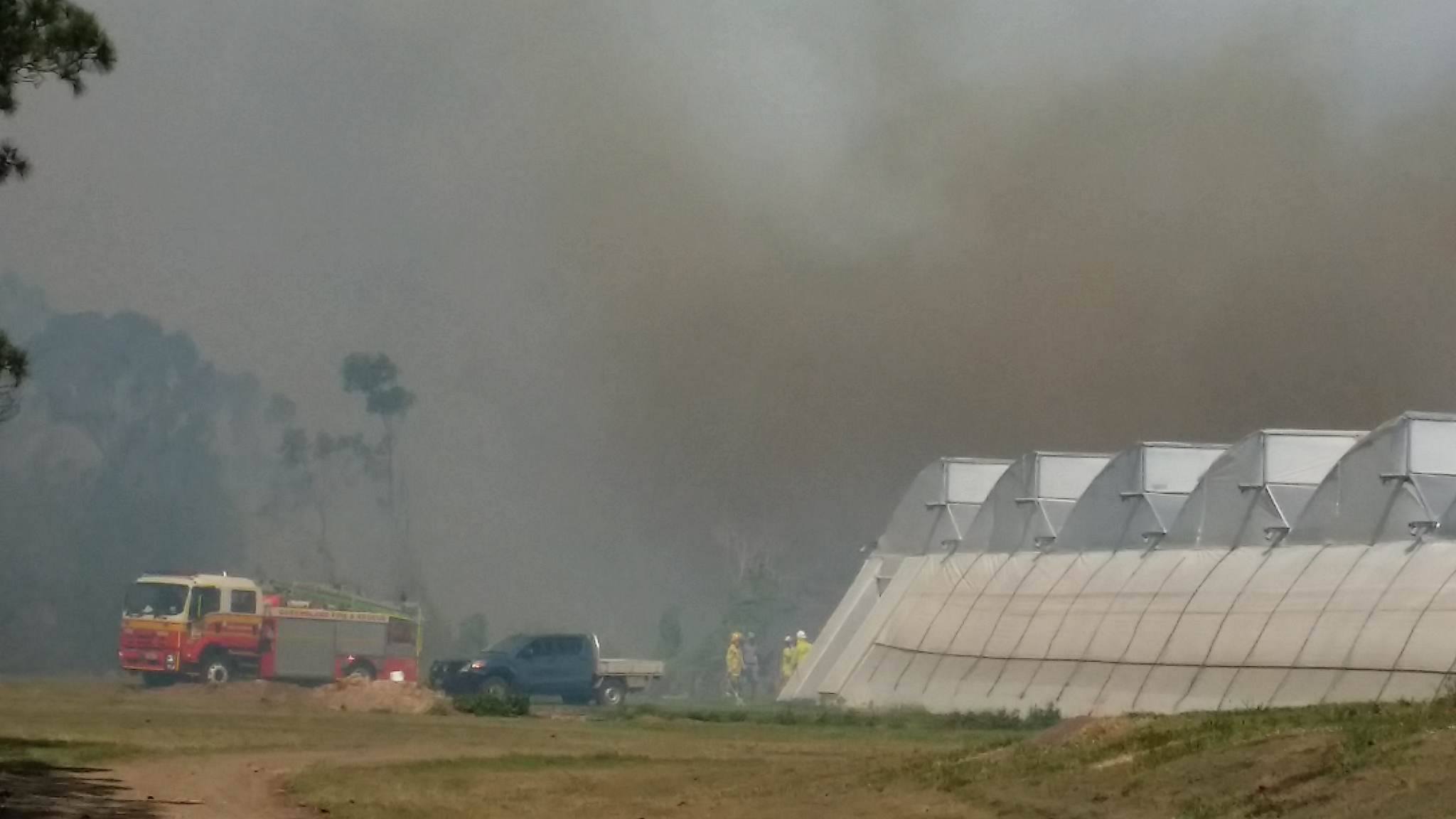Fire threatens a structure at Calavos. Fire threatens a structure at Calavos.